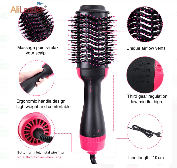 ELECTRIC HAIR DRYER .Blow Dryer & Hair Curling Iron Rotating Brush