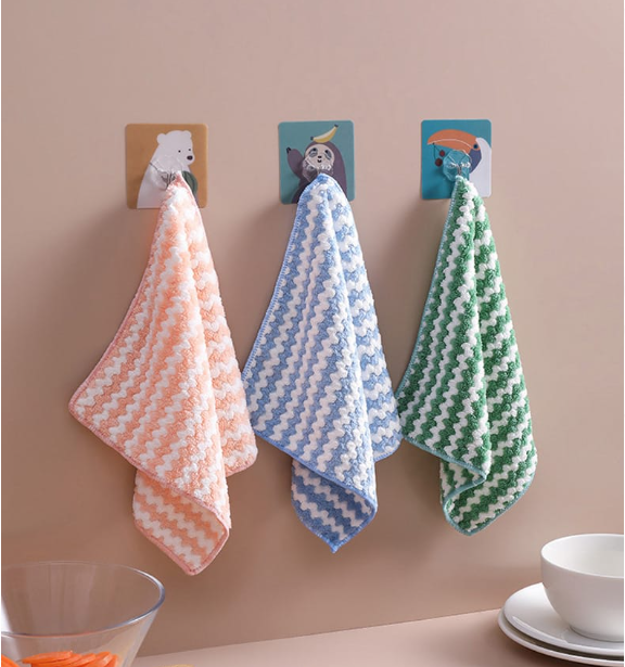 5 PCS High Quality,Absorbent,Soft Microfiber Cleaning Cloth, Dish Cloths for Washing Dishes, Ultra Absorbent Kitchen Rags Dry & Wet Kitchen Cleaning & House Keeping Towel