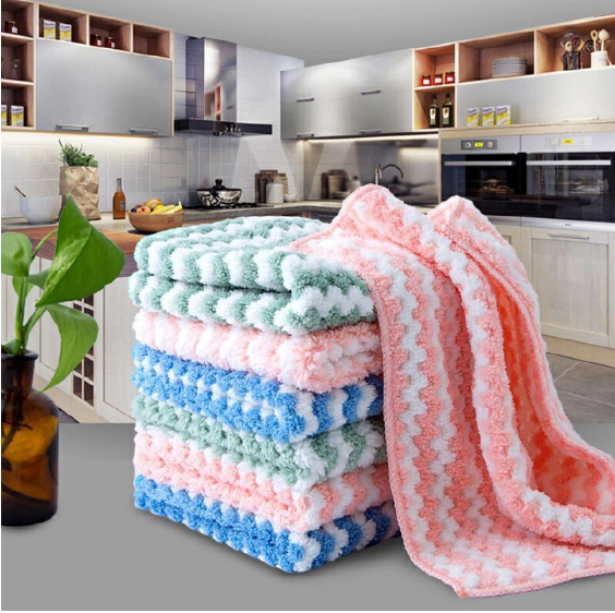 5 PCS High Quality,Absorbent,Soft Microfiber Cleaning Cloth, Dish Cloths for Washing Dishes, Ultra Absorbent Kitchen Rags Dry & Wet Kitchen Cleaning & House Keeping Towel