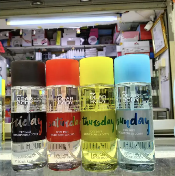 My Dear Body Splash Sunday To Monday Everyday Body Splash .Sweet Fresh blend floral, fruity, spicy, and woody Scents for Freshness  and Smoothen Skin Care
