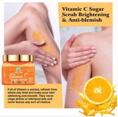 ORIGINAL ROUSHUN 750g Exfoliating Sugar Scrubs For Moisturizing Face Scrub Formulated For All Skin Type Body Exfoliating Scrub For spots, Age Spots, Hyperpigmentation, Melasma & Acne Scars