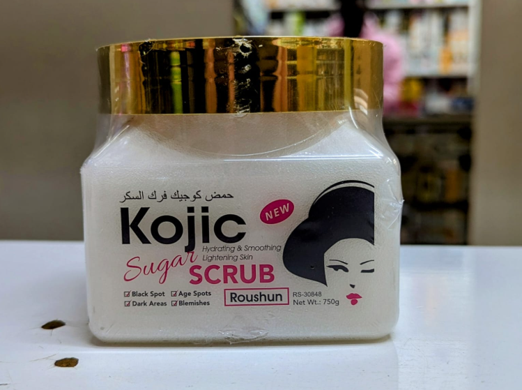 ORIGINAL ROUSHUN 750g Exfoliating Sugar Scrubs For Moisturizing Face Scrub Formulated For All Skin Type Body Exfoliating Scrub For spots, Age Spots, Hyperpigmentation, Melasma & Acne Scars