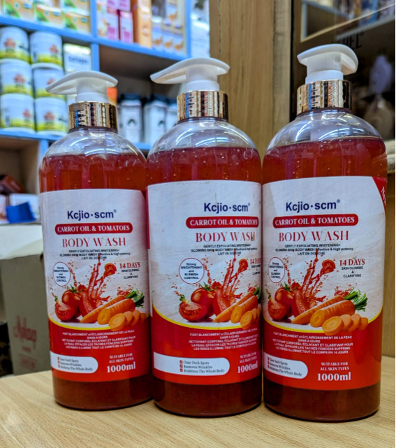 Kcjio.scm 1000ml Botanical Exfoliating Scrub & Wash. Gently Exfoliating, Whitening, Glowing Skin Body Wash Effective and high potency