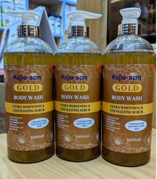 Kcjio.scm 1000ml Botanical Exfoliating Scrub & Wash. Gently Exfoliating, Whitening, Glowing Skin Body Wash Effective and high potency