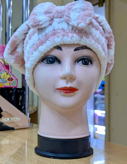 Classy High Quality Bow Know Hair Towel Wrap Absorbent Towel Hair-Drying Quick Dry Shower Caps for Drying Curly, Long & Thick Hair Towel Super Quick-Drying Microfiber Bath Towel Hair Dry Cap