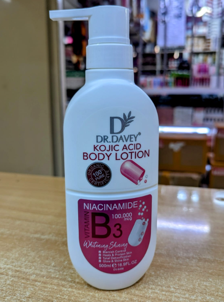 Dr. Davey Glutathione Body Lotion With Hyaluron & Vitamin E, Vitamin C arbutin lotion, Kojic Niacinamide