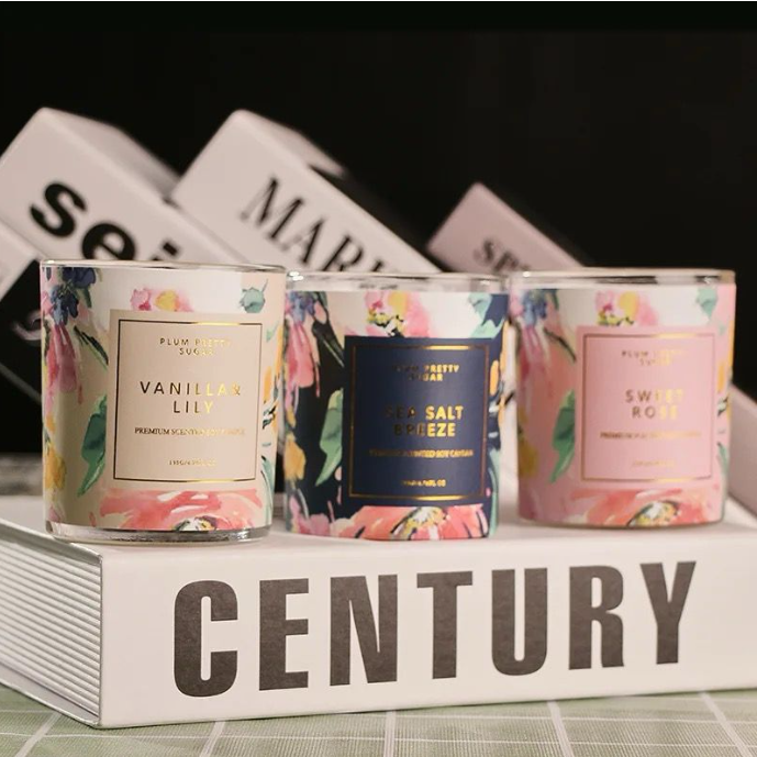 Botanical Scents Aromatherapy Scented Candles, Natural Lasting Fragrance, Smokeless, Stress Relief, Accompanying Gifts
50grams Scents ( sea salt breeze ,jasmine, sweet rose,vanilla&Lily ,blossom