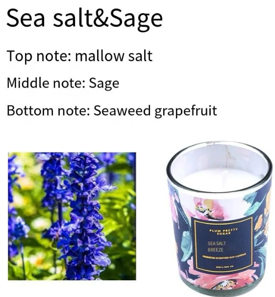 Botanical Scents Aromatherapy Scented Candles, Natural Lasting Fragrance, Smokeless, Stress Relief, Accompanying Gifts
50grams Scents ( sea salt breeze ,jasmine, sweet rose,vanilla&Lily ,blossom