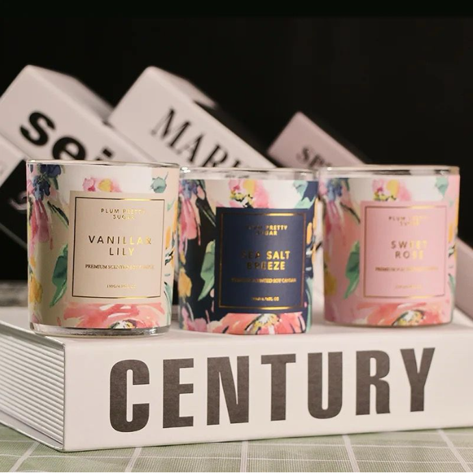 Botanical Scents Aromatherapy Scented Candles, Natural Lasting Fragrance, Smokeless, Stress Relief, Accompanying Gifts
50grams Scents ( sea salt breeze ,jasmine, sweet rose,vanilla&Lily ,blossom