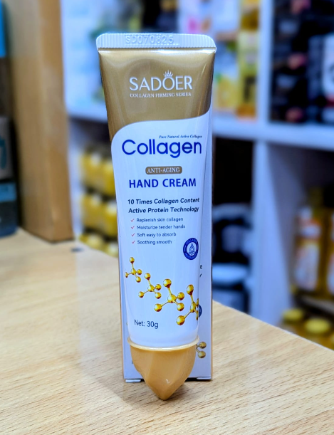 SADOER COLLAGEN ANTI- AGING HAND CREAM With Hyaluronic Acid & Niacinamide Softens Smoothens Improves Dry Hands