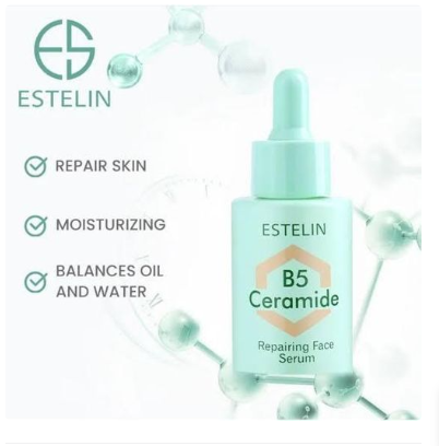 🔥Hot Deal COMBO 🔥 ESTELIN B5 Ceramide Repairing Face Serum + ESTELIN Ceramide with centella repair  Face Cream. Firms,Protects,Soothes,Strengthens,Restores, your skin barrier,