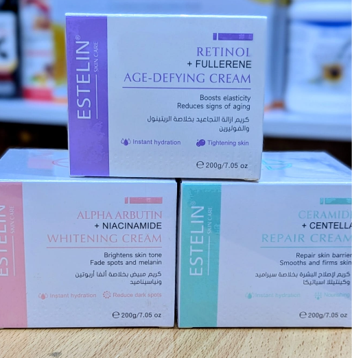 ESTELIN FACE CREAMS 🔥ESTELIN Retinol with fullerene Age defying cream 🔥  ESTELIN Ceramide with centella repair Face Cream ,🔥 ESTELIN Niacinamide Alpha Arbutin spots fading cream