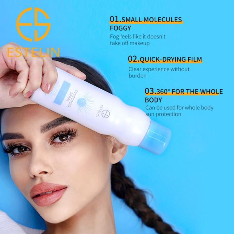 ESTELIN SPF50PA+++ Ultra-Light Sunscreen Spray -enriched with sun filters and moisturizing active ingredients that contributes towards the prevention and protection against sun burns and photo-aging
