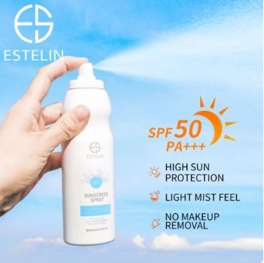ESTELIN SPF50PA+++ Ultra-Light Sunscreen Spray -enriched with sun filters and moisturizing active ingredients that contributes towards the prevention and protection against sun burns and photo-aging