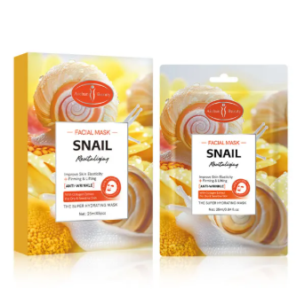 Aichun Beauty 10Pcs Snail Facial Sheet Mask Anti-Wrinkle Moisturizing Face for dry and sensitive skin