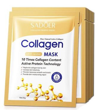 SADOER Collagen Face Mask Sheets Moisturizing,Anti-aging Repair Facial Sheet Masks