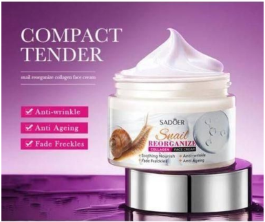 SADOER Snail Collagen Anti-Aging Anti-Wrinkles Sooth Nourishing Reorganize Face Cream