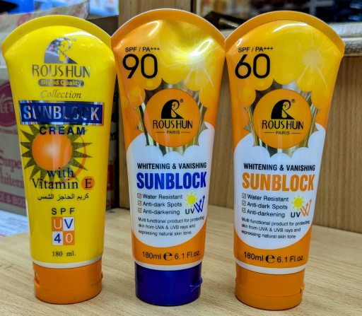 Roushun sunburn sun cream protection SPF40,60,90 With Vitamin E sunscreen sun protection cream 180ml sun block cream