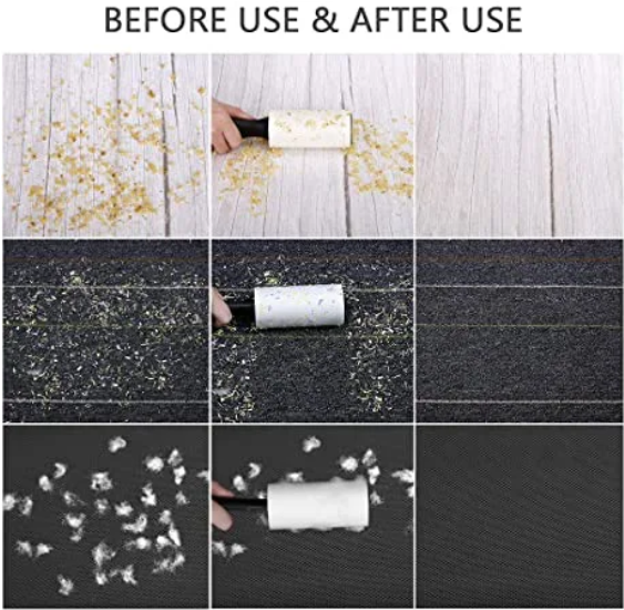 Tearable Sticky Lint Roller,  Hair Remover Roller,  Portable Lint Remover, For Furniture, Carpet, Clothes
‼️+ free sticky roller replacement