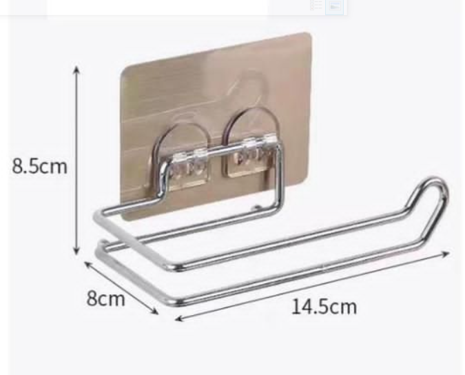 Paper Towel Holder For Towels Stand Hanger Kitchen Faucet Bathroom Gadgets Napkin Holders Metal Fixture Home Improvement Double Stainless Steel Self-adhesive Toilet Paper Disposable Face Towel Holder