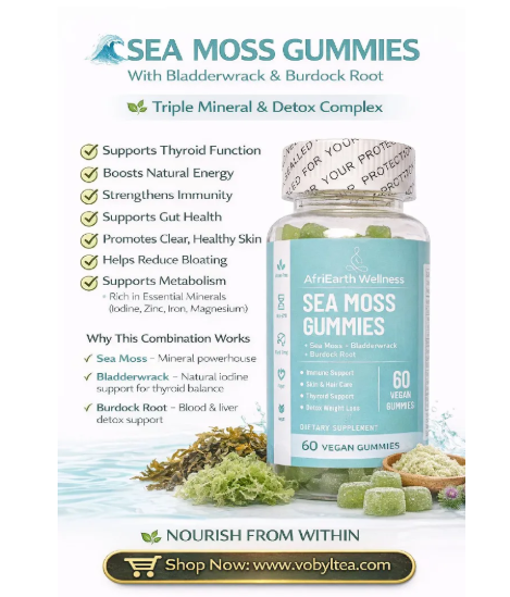 Sea Moss Gummies Highly Effective Anti-Aging, Cardiovascular Health, Cholesterol Support, Energy Support, Immune Support