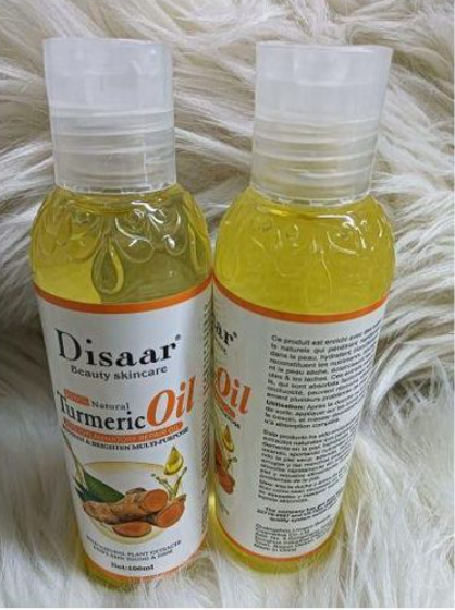Disaar Turmeric, Jojoba,& Vitamin C Natural Oils 100% Anti-inflammatory Repair Oils for cracked skin ,moisturising,Body Face Massage Essential Oil 100ml