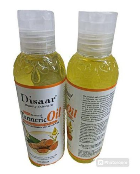 Disaar Turmeric, Jojoba,& Vitamin C Natural Oils 100% Anti-inflammatory Repair Oils for cracked skin ,moisturising,Body Face Massage Essential Oil 100ml