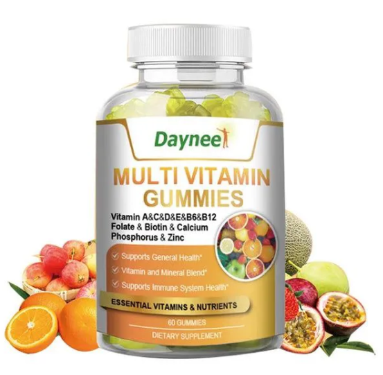 Multi Vitamin Vegan Gummy Adult Vitamins Supplement Multivitamin Gummies. Multivitamin Gummies with Calcium and Zinc Multi Vitamins ,Health Support Dietary Supplement 60 Gummies
