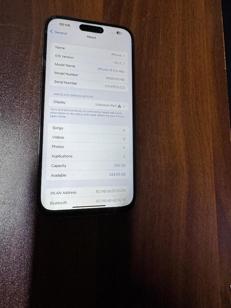 Refurbished Apple iPhone 14 Pro Max 256GB | Factory Unlocked Smartphone | Like New Condition | Fully Tested and Certified | Includes Warranty | Premium Performance and Stunning Display