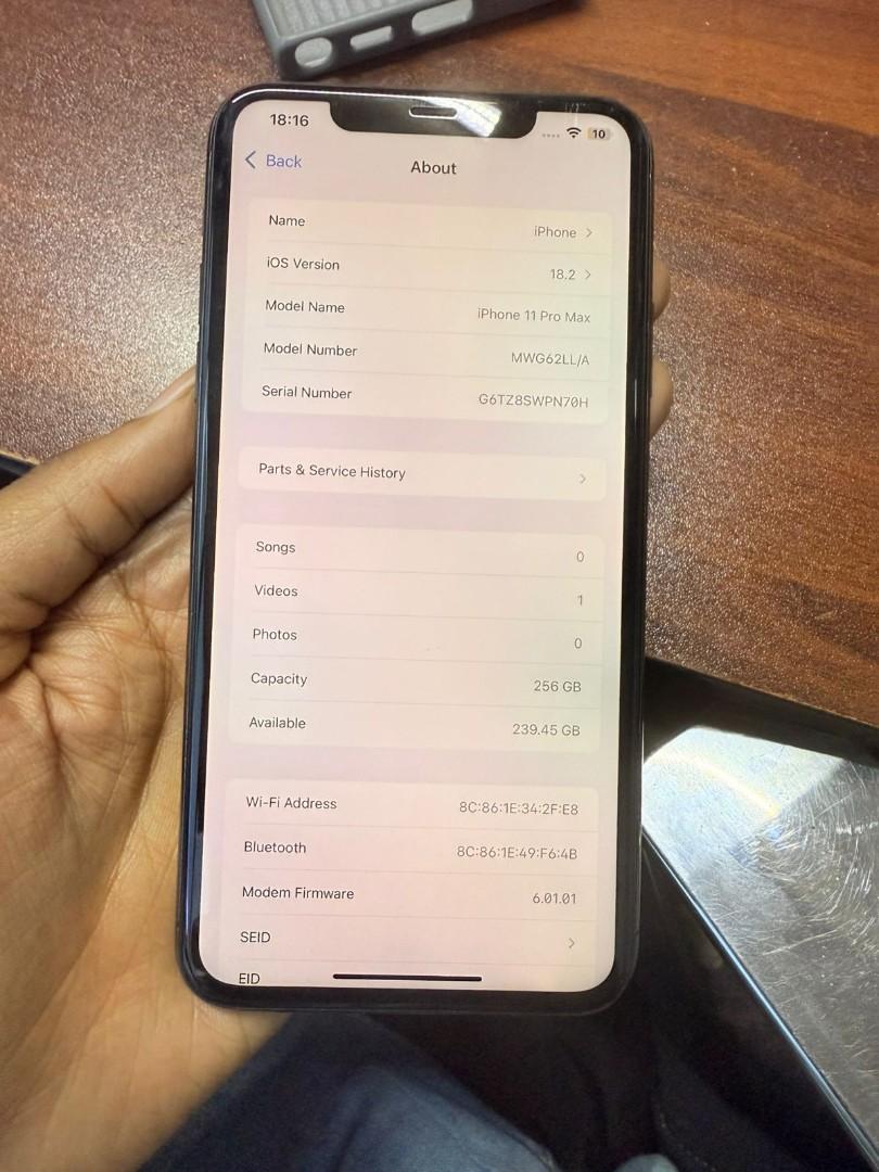 Apple iPhone 11 Pro max  512/256G + 4GB Smartphone Face ID Unlock 6.5 Inch+4G Refurbished Phone