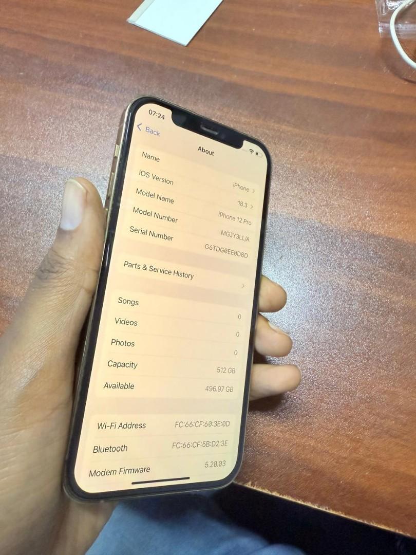 iPhone 12 Pro Max 512GB + 6GB  Apple phones Smartphone Face Unlock 6.7 Inch + 5G  mobile Phone.