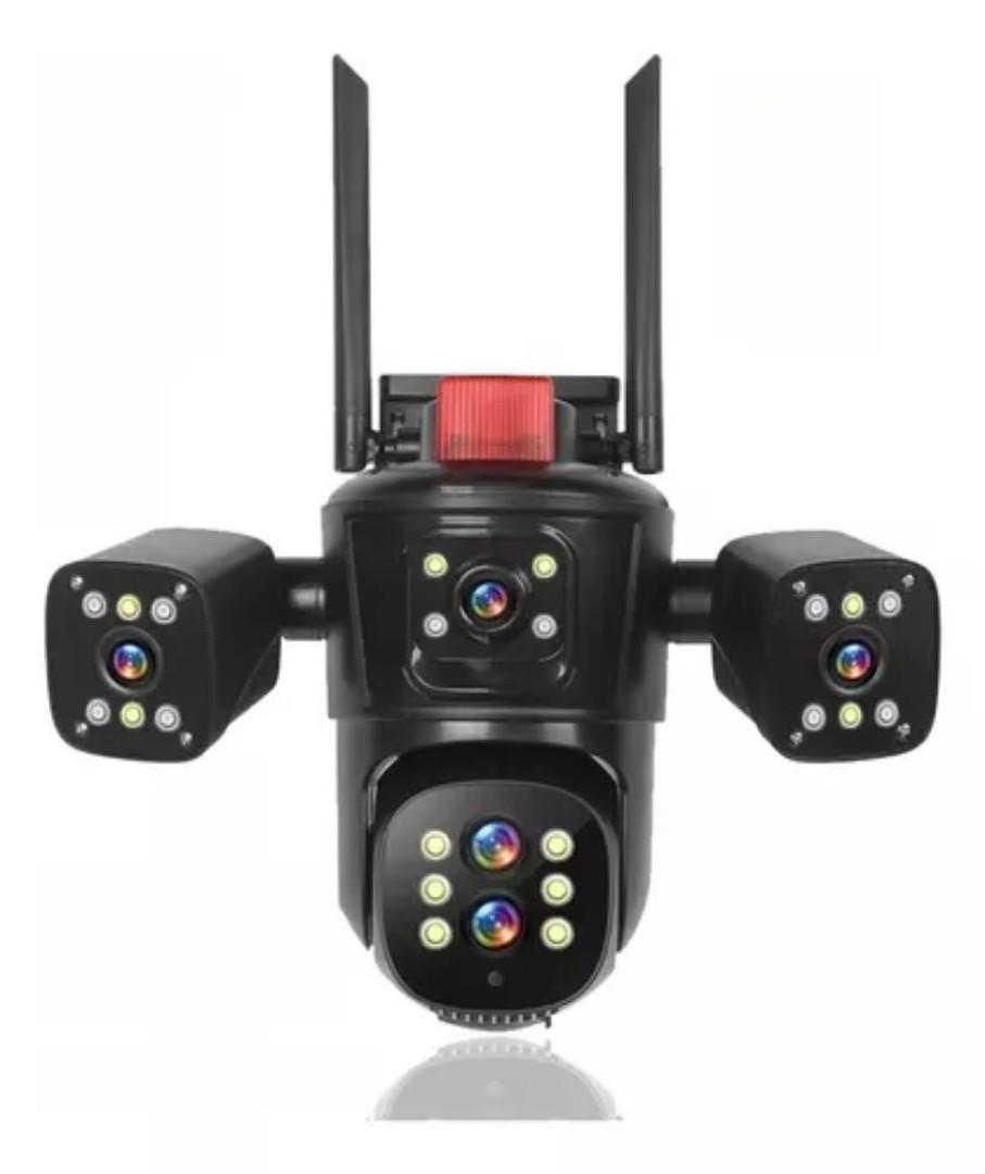 cctv solar Camera Home CCTV PTZ 4G SOLAR 3VIEW SCREENS CCTV Lens IP66 Waterproof 6MP Wireless Camera WiFi PTZ Network Camera with Free Horn