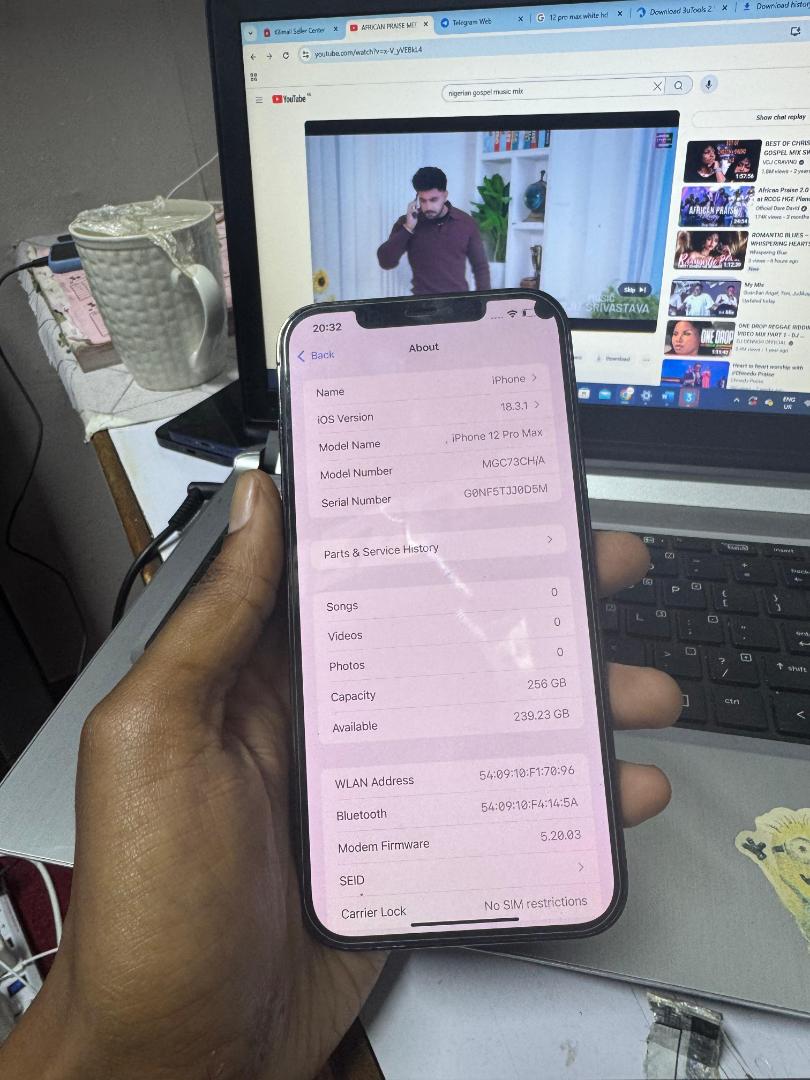 Refurbished Apple iPhone 12 Pro Max 256GB+ 6GB Face ID Unlock 6.7 Inch+5G phone Refurbished Phone