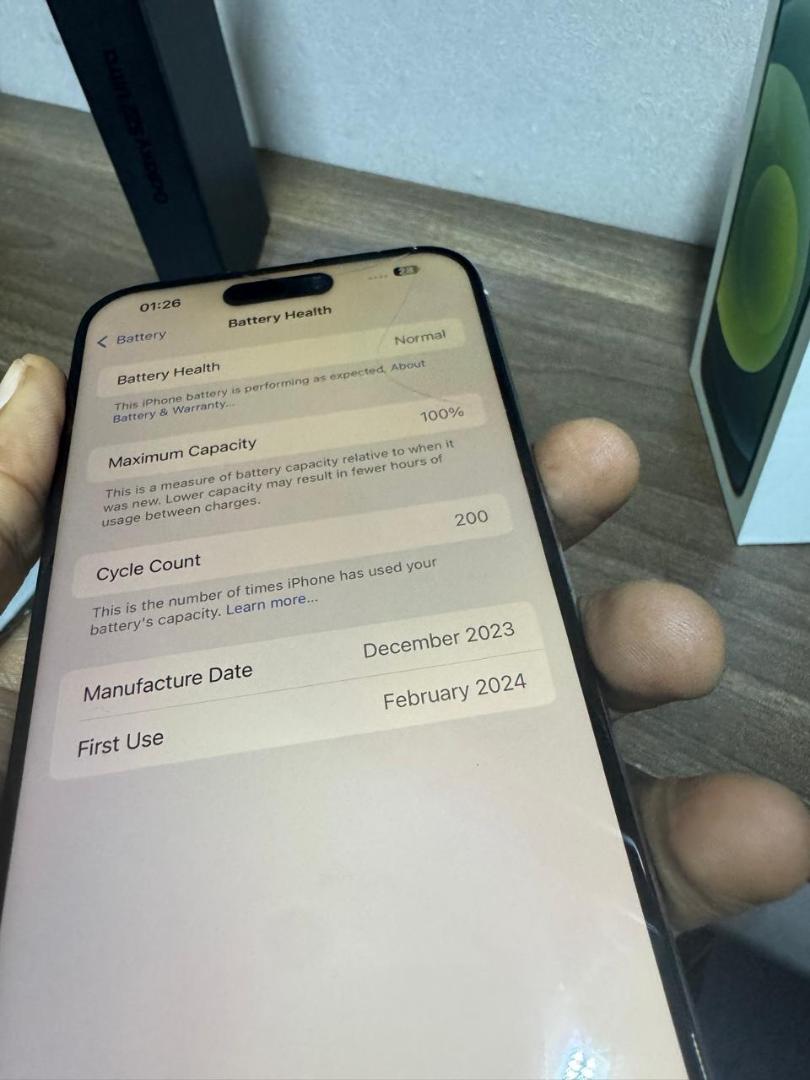 Refurbished Apple iPhone 15 Pro Max 256gb All original battery health 100% 8GB + 256GB A17 Pro Bionic chip