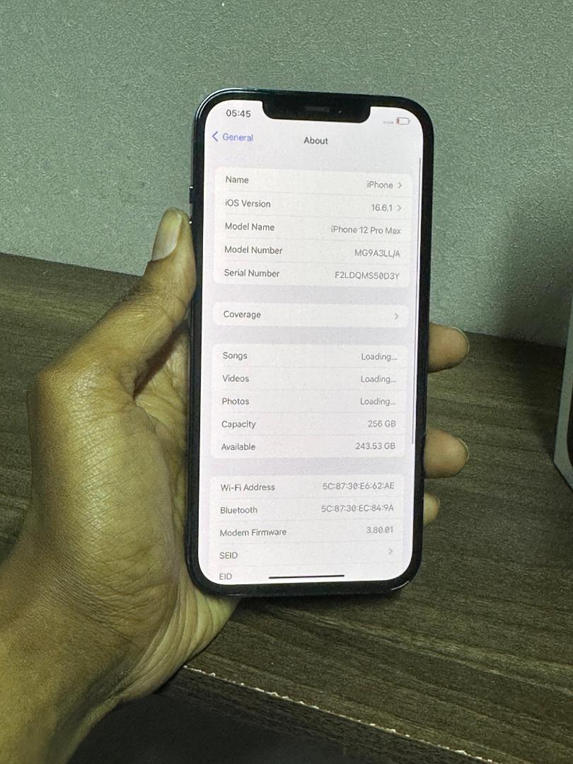 iPhone 12 Pro Max 256GB – Refurbished with Warranty | Face ID + Free Cover
