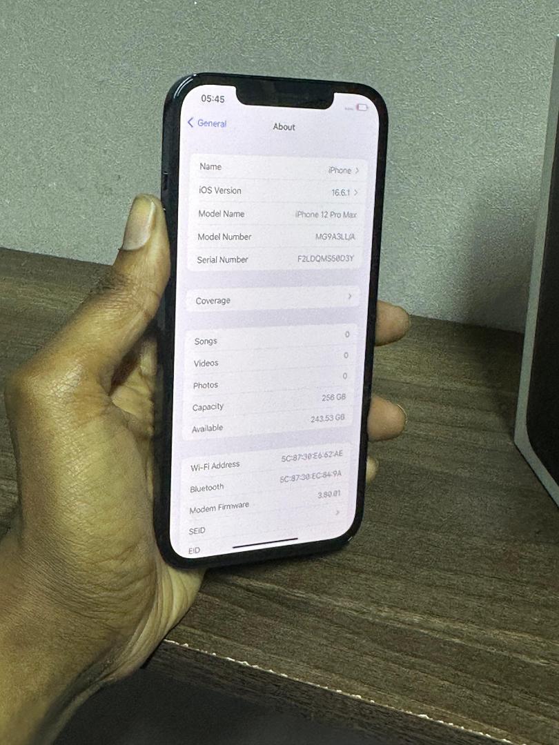 iPhone 12 Pro Max 256GB – Refurbished with Warranty | Face ID + Free Cover