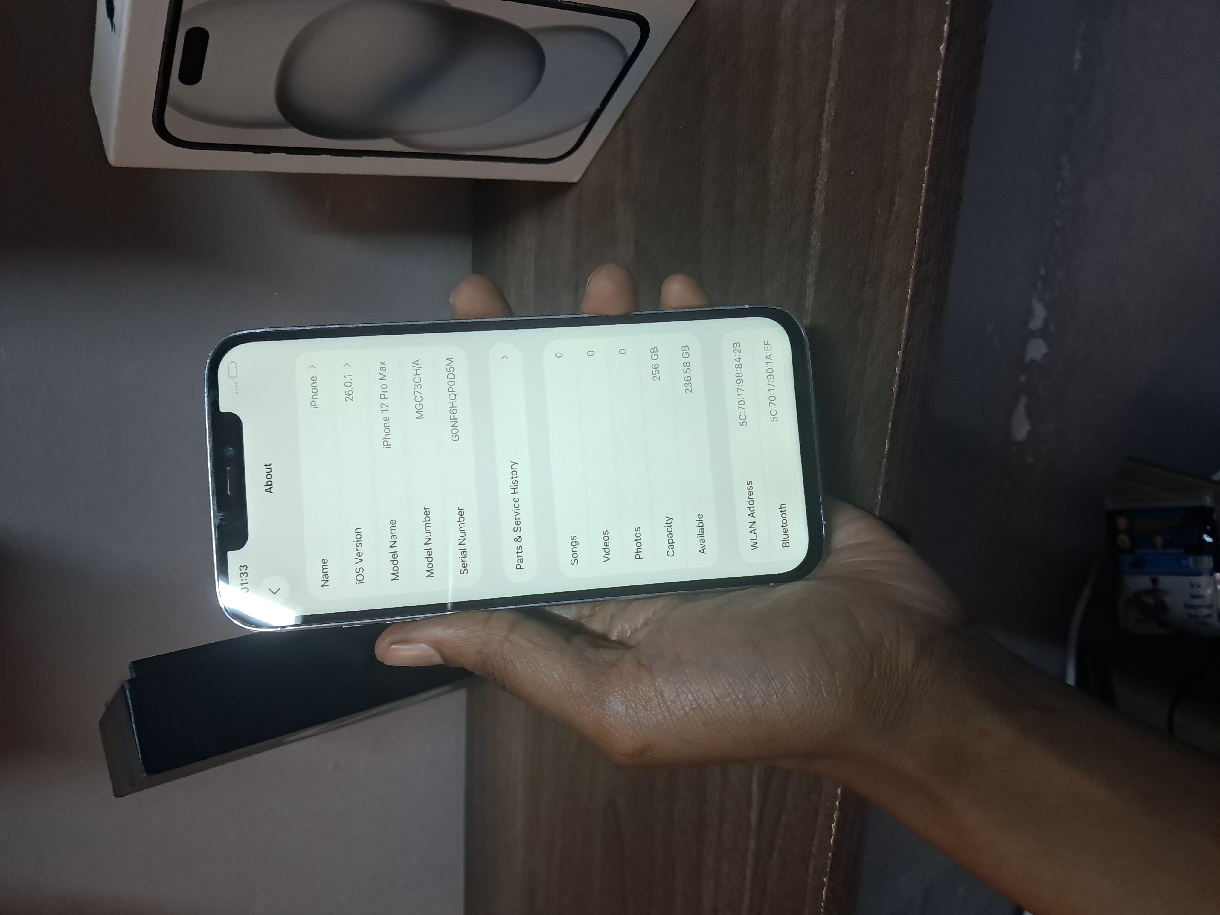 Refurbished iphone 12promax 6gb + 256gb with Face ID smartphone  5G Networks random colours