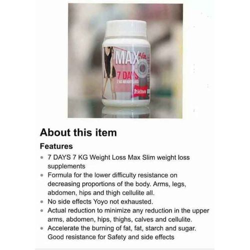 Max Slim - 7 Days 7Kgs Effective Herbs Weightloss Slimming Max Slim - 7 Days 7Kgs Effective Herbs Weight loss Slimming