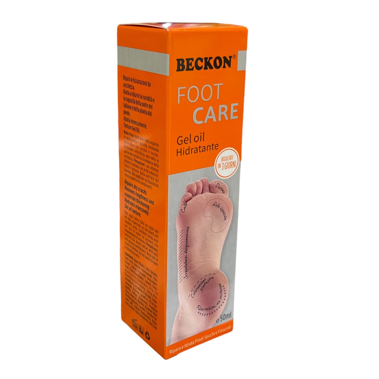 Beckon Foot Cream Moisturises Clears Darkness Nourishes through Careful Blending of Natural Extracts Repairs Dry Cracks Removes Roughness Hydrates Intensely Gel Oil Texture
