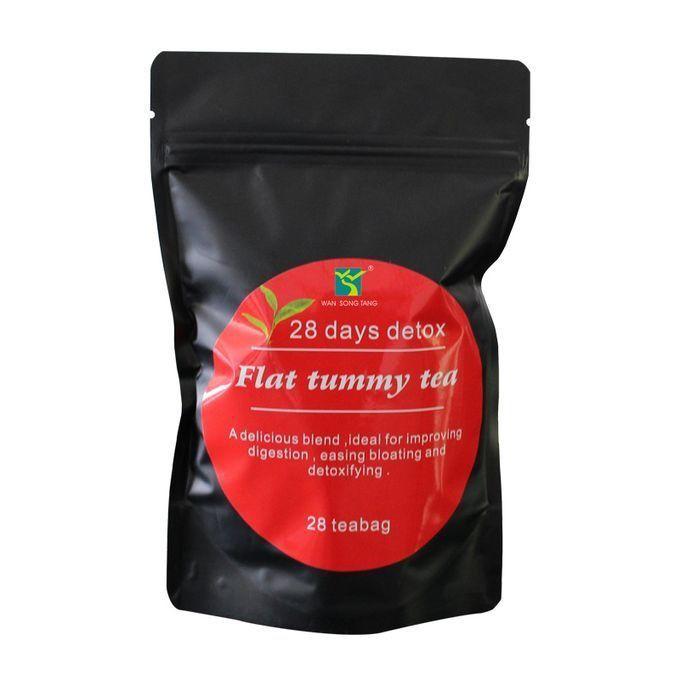 28 Days Flat Tummy Tea with Moringa ; Reduce Bloating Aids Digestion Suppresses Appetite Burn Excess Fats Naturally Herbal Tea Flat Tummy Tea with Moringa