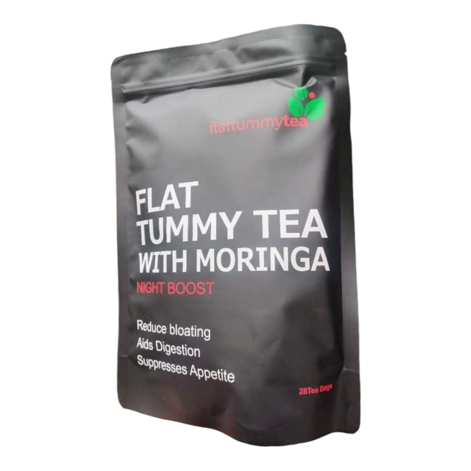 28 Days Flat Tummy Tea with Moringa ; Reduce Bloating Aids Digestion Suppresses Appetite Burn Excess Fats Naturally Herbal Tea Flat Tummy Tea with Moringa