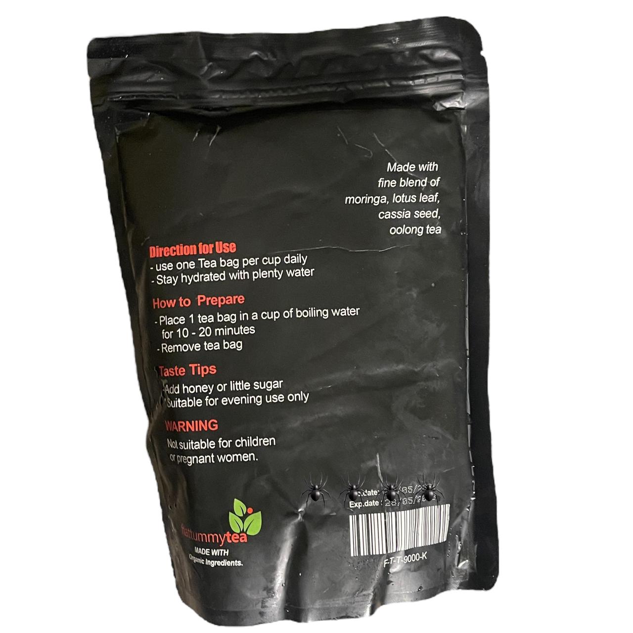 28 Days Flat Tummy Tea with Moringa ; Reduce Bloating Aids Digestion Suppresses Appetite Burn Excess Fats Naturally Herbal Tea Flat Tummy Tea with Moringa