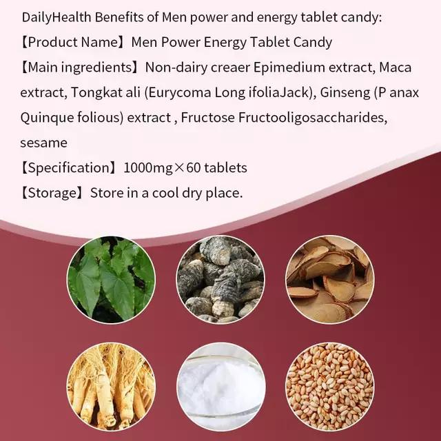Men Power Energy Candy Improve Performance Improve Vitality Relieve Fatigue Nourish Glands Men Power Energy Candy Improve Performance Improve Vitality Relieve Fatigue Nourish Glands