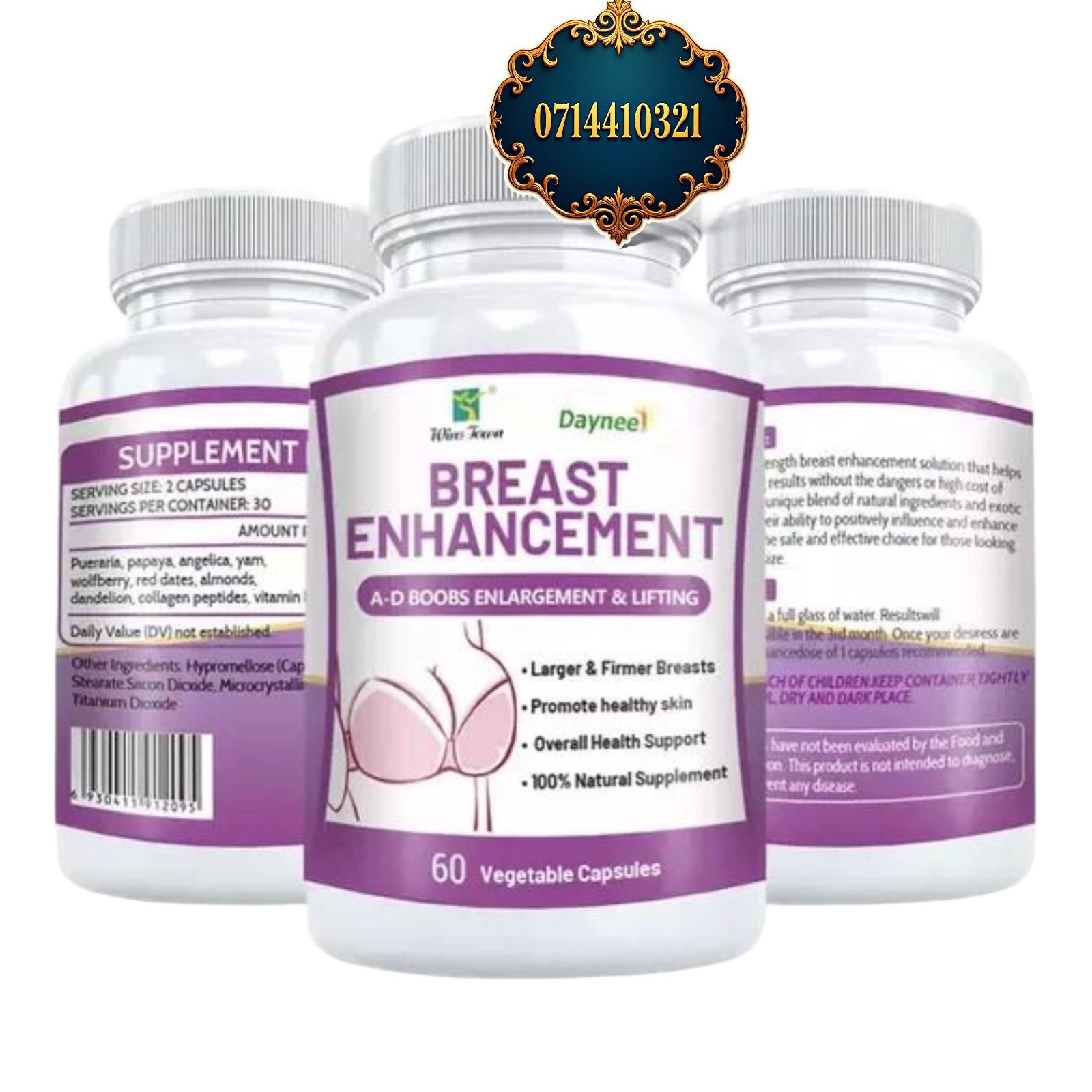 Breast Enhancement Enlargement Fuller Larger Firmer Lifting 100% Natural Supplement Breast Enhancement Enlargement Larger Firmer 100% Natural Supplement
