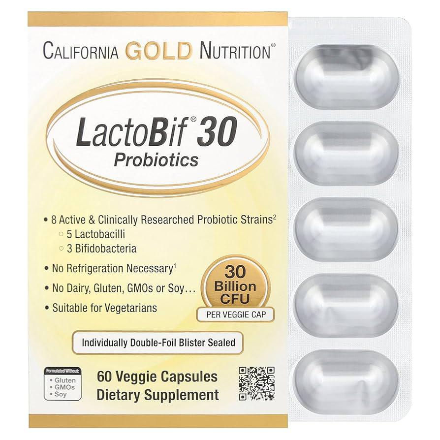 Lactobif Probiotics 30 Billion CFU Per Veggie Capsule Women Oral Supplement For Urinary Tract Health (U.T.I) Promotes Healthy Vaginal Health Clear Foul Odor Abnormal Discharge (10) 10 Day Use