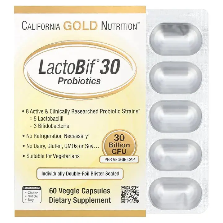 Lactobif Probiotics 30 Billion CFU Per Veggie Capsule Women Oral Supplement For Urinary Tract Health (U.T.I) Promotes Healthy Vaginal Health Clear Foul Odor Abnormal Discharge (10) 10 Day Use
