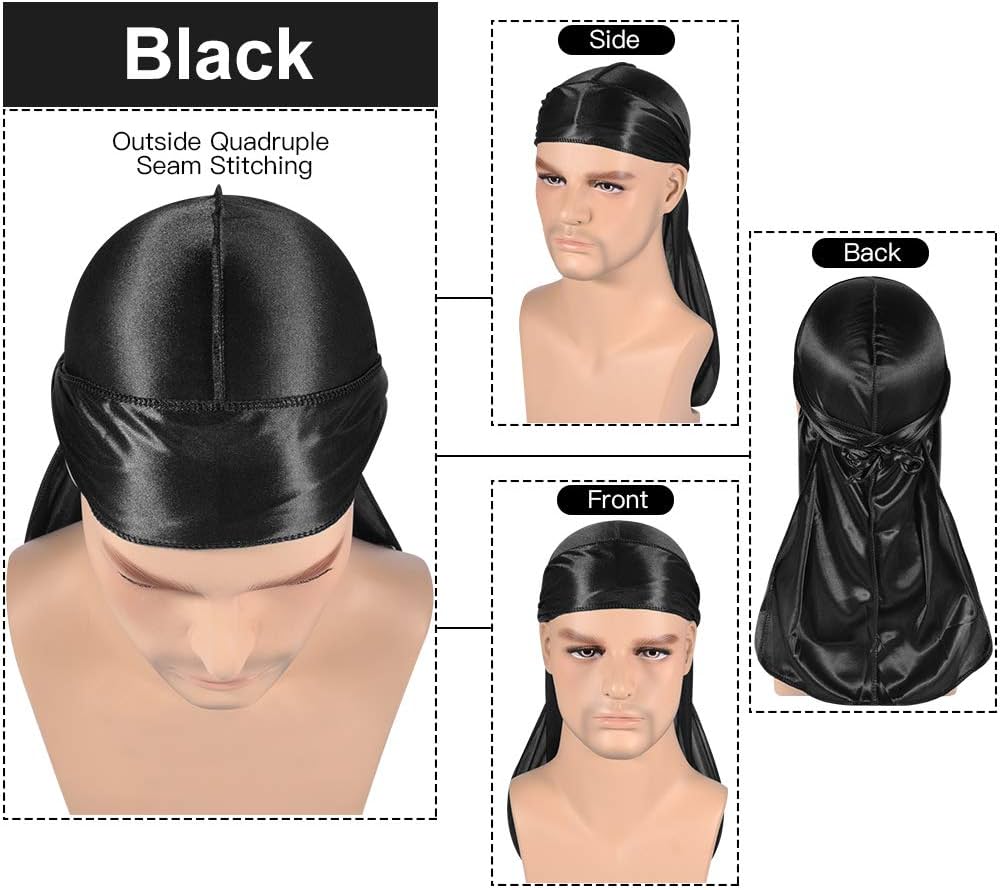 Silk Durags – A Stylish Collection in Vibrant Colors for a Sleek Look and Maximum Comfort High-Quality Silk Materia Comfortable Fit Durable and Long-Lasting Hair Protection