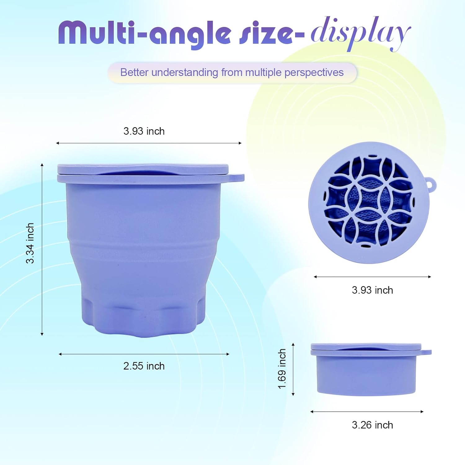 1pc Makeup Brush Cleaner, Foldable Portable Silicone Makeup Brush Cleaner Bowl, Cleaner Mat And Brush Holder 2 In 1,Clean And Dry Your Makeup Brushes In A Hurry