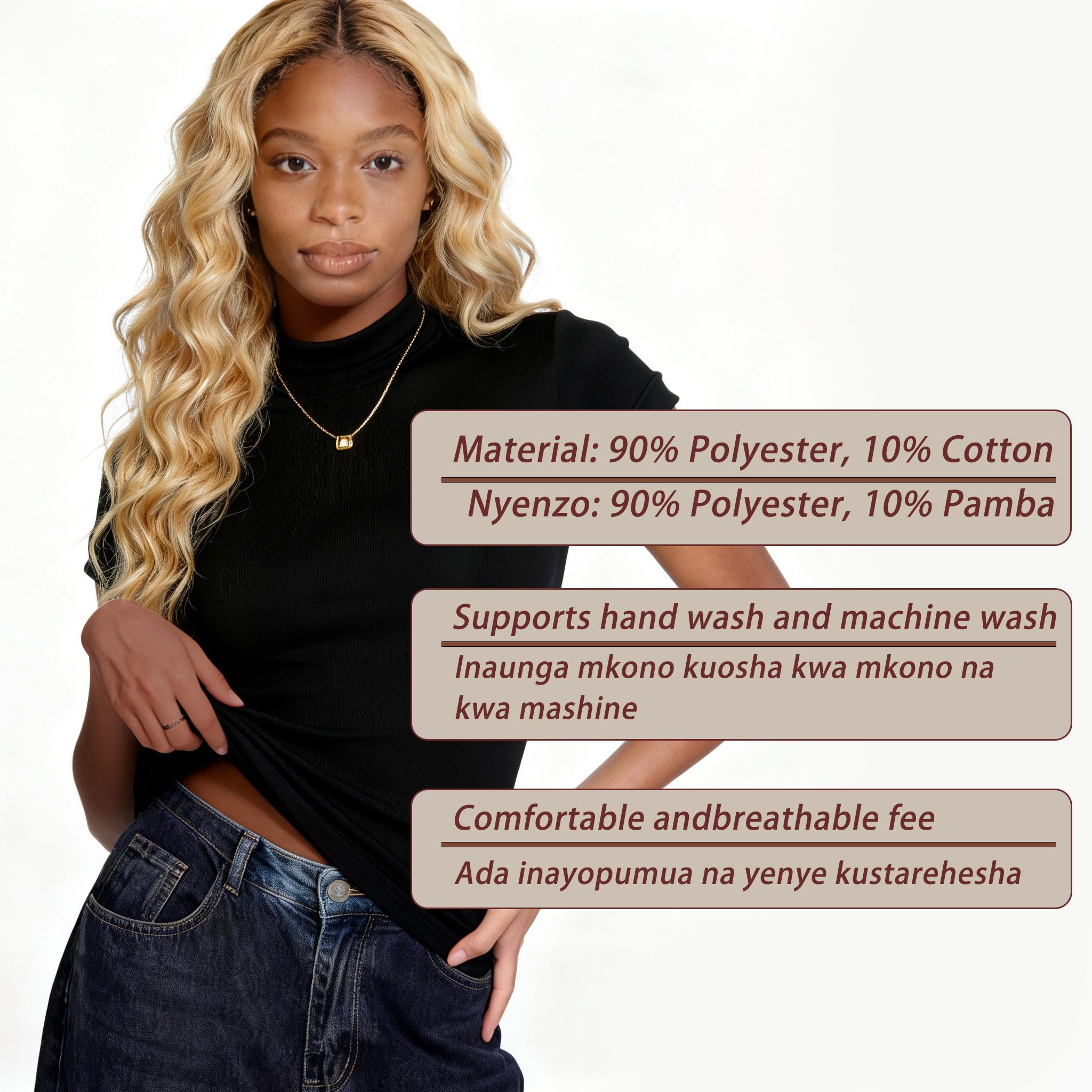 Women's Short Sleeve Tops Summer T Shirts - Semi-High Neck Slim Fit Slimming Base Layer, Cute Student-Friendly Round Neck Casual Fashion Basic Tee for Versatile Outfits