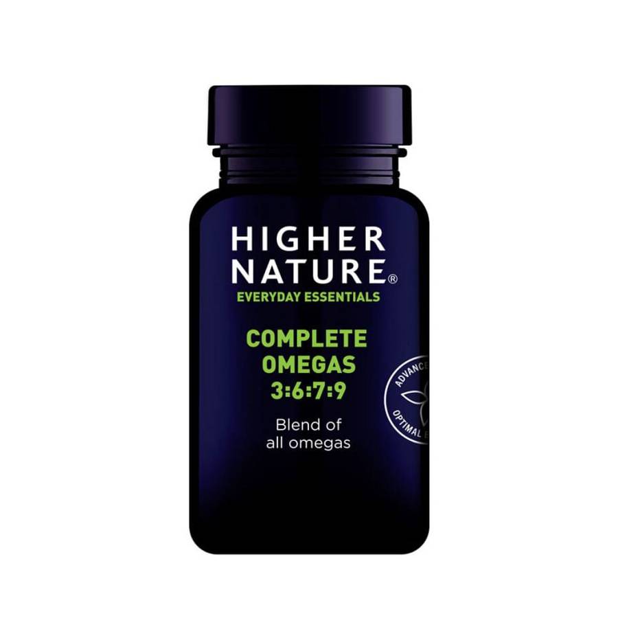 Higher Nature Complete Omegas 3:6:7:9 Capsules 90’s.Promotes Brain Function and Vision:Supports Cardiovascular Health: